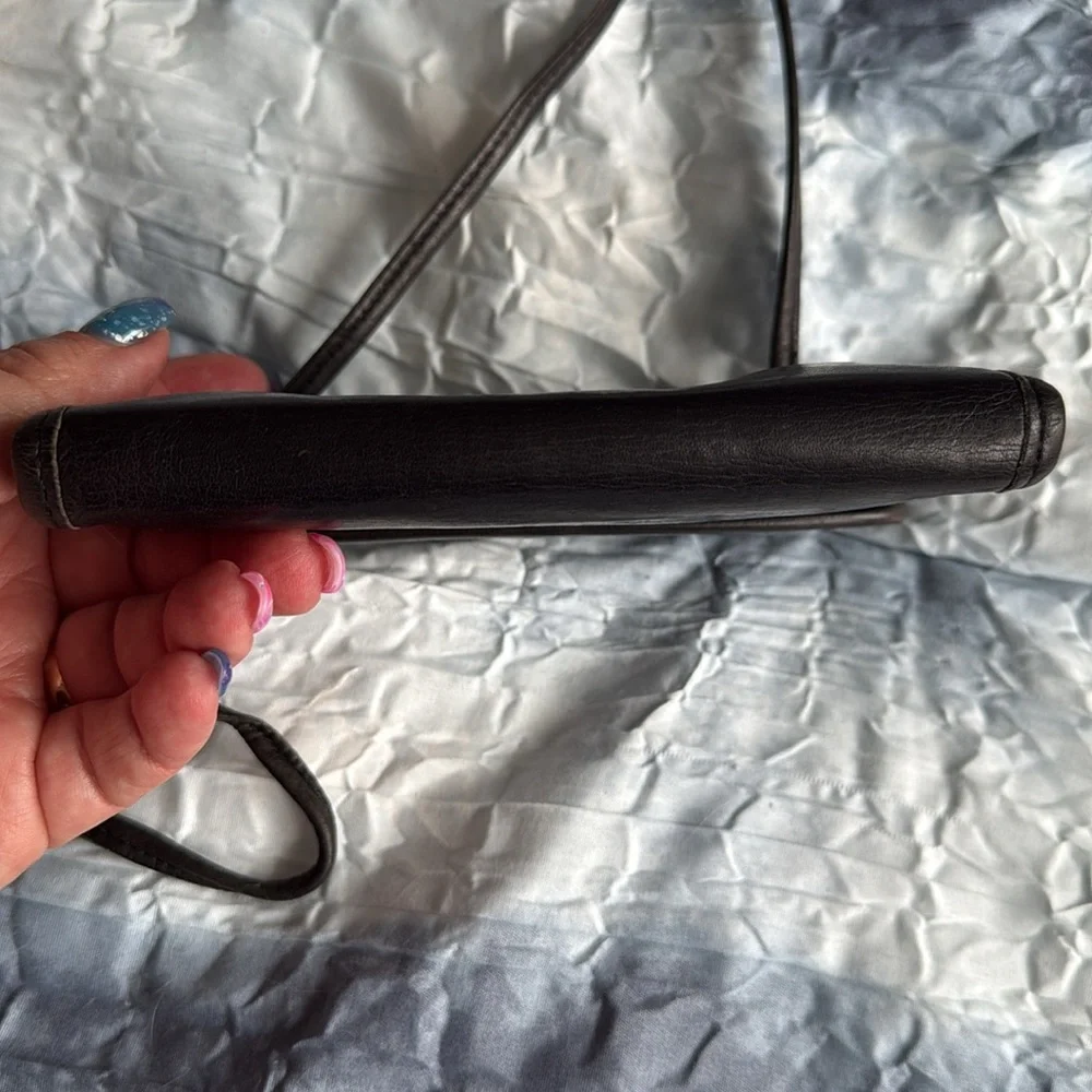 Coach Vintage Black Swing Wallet - 4843 Crossbody Leather Bag - Picture 6 of 11